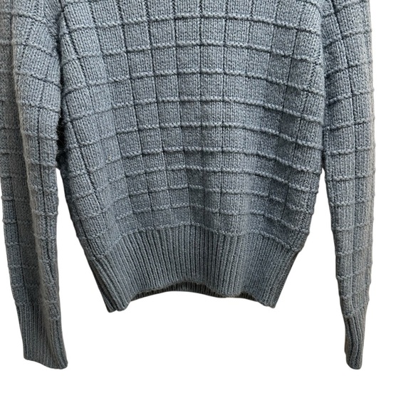 American Eagle blue waffle knit crewneck sweater Small - Picture 6 of 11